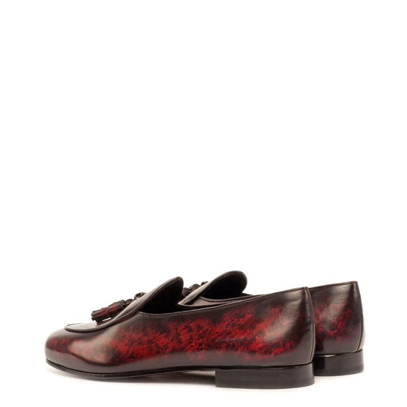 Men Classic Patina Royale Tassel Burgundy Loafer
