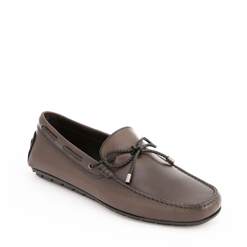 Patent Slip-On Leather Brown Loafer