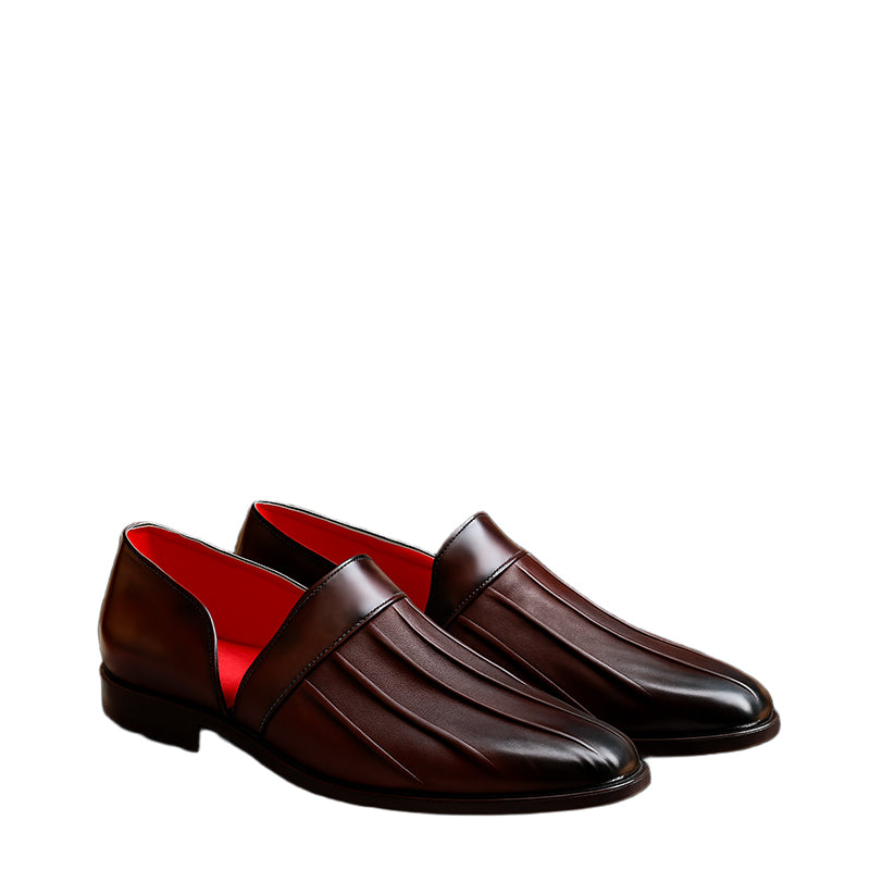 Crimson Liner Pleat Loafer for Men's