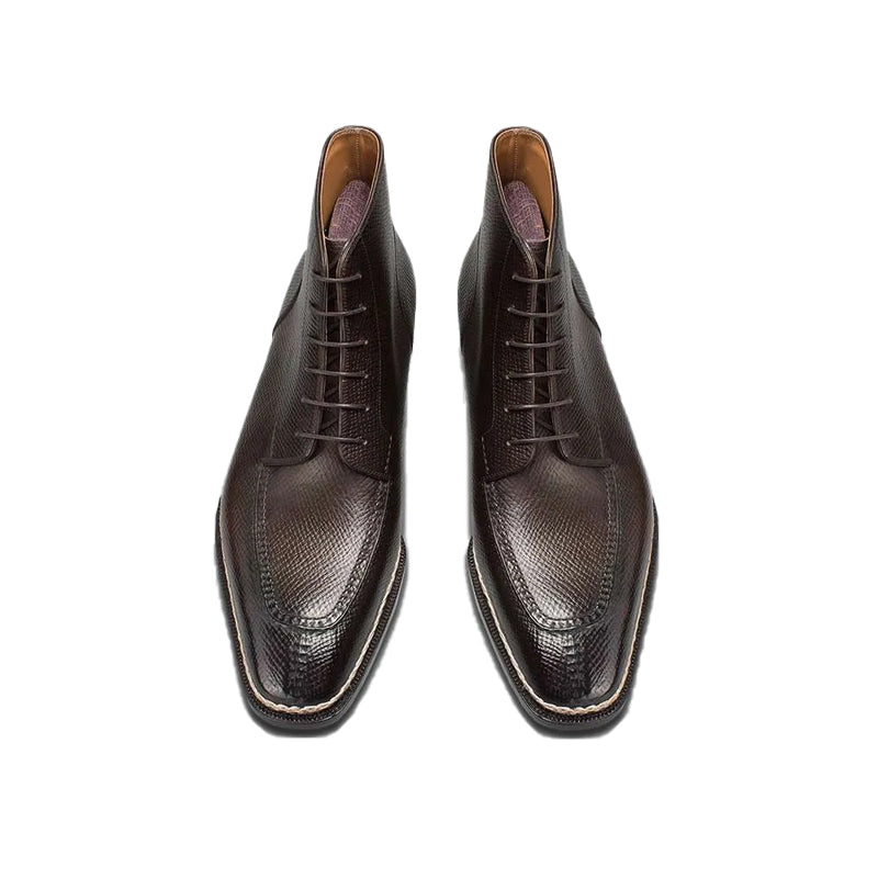 Handmade Leather Lace-Up Chukkas Boots