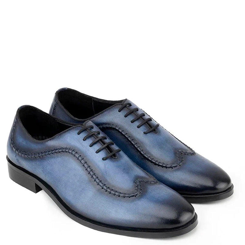 Patina Stiched Wholecut Leather Oxford Shoe