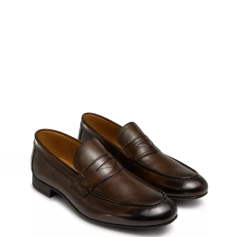 Penny Leather Carlos Loafer Brown For Men