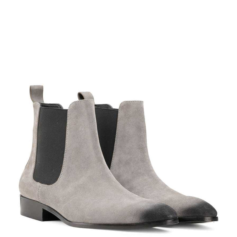 Luxury Stylish Suede Leather Chelsea Boot Grey