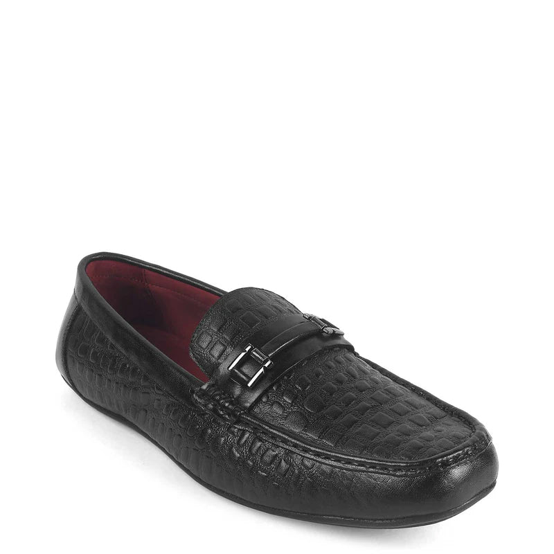 Men Casual Stylish Italian Leather Driving Black Loafer