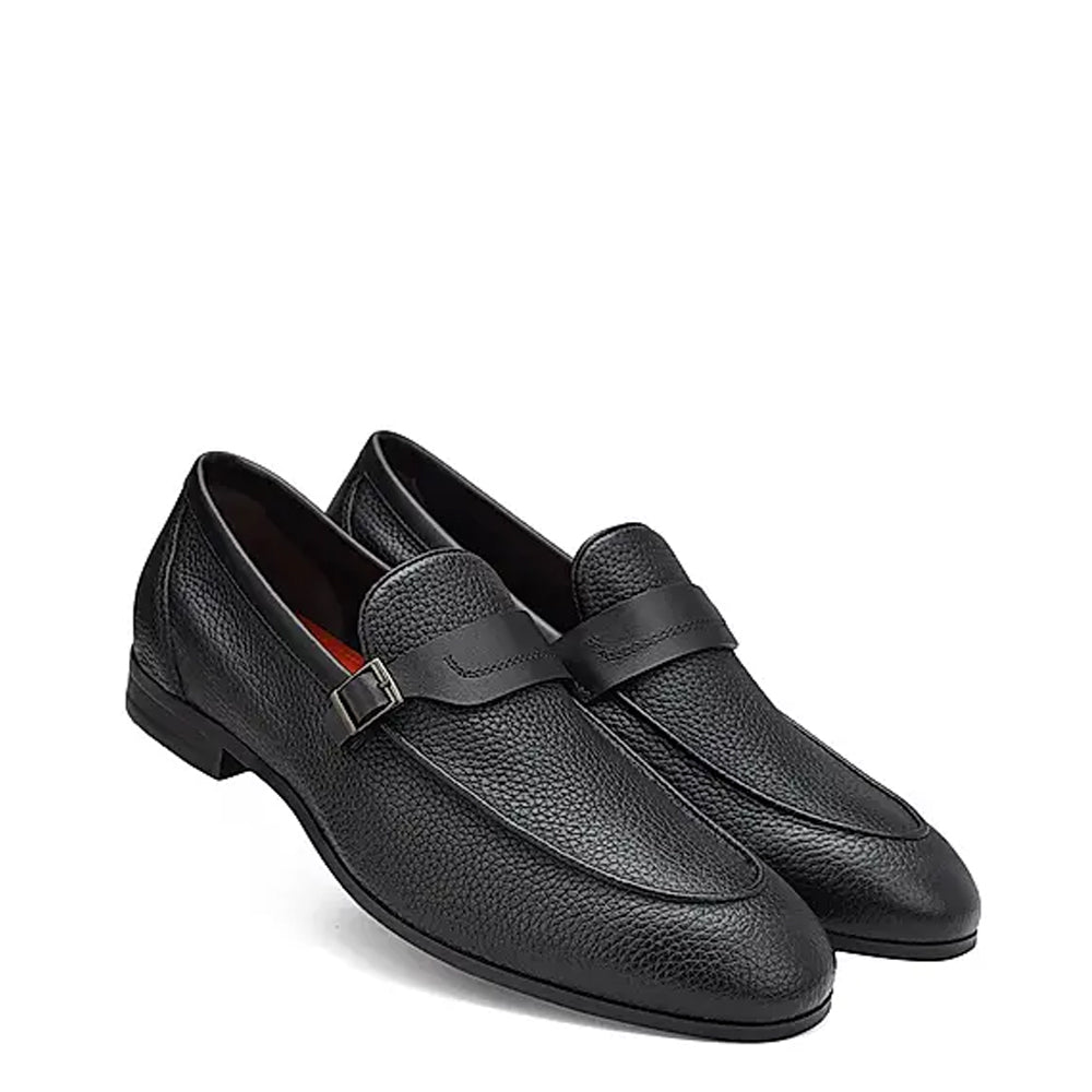 Men Textured Leather Formal Loafers