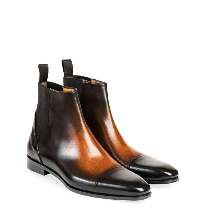 Midnight Classic Shiny Leather Chelsea Black Boot