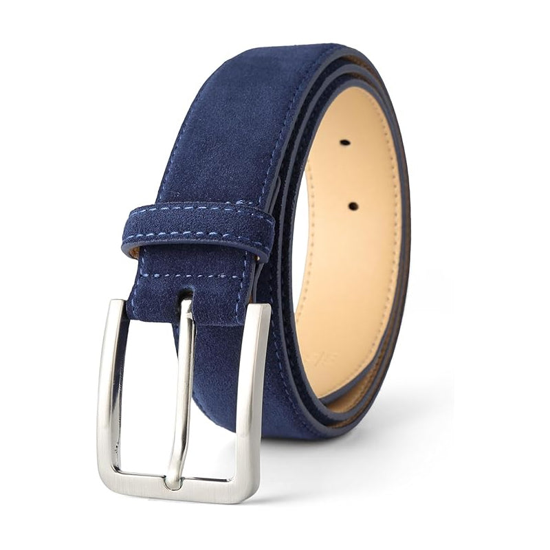 Classic Suede Leather Blue Belt