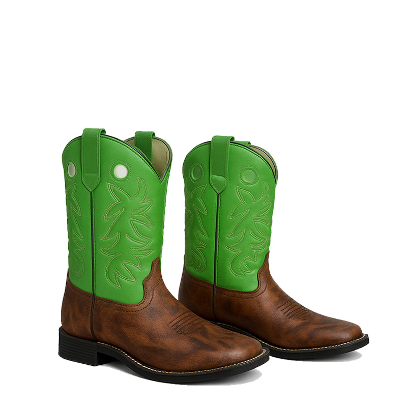 Green Flame Western Gaiter Cowboy Boot