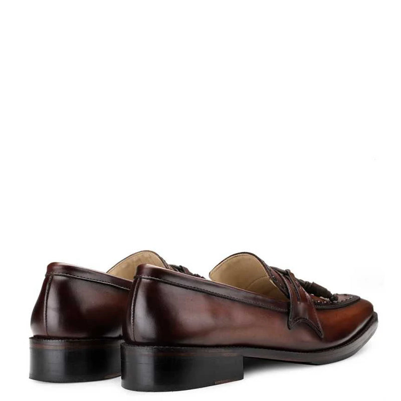 Classic Design Penny Tassel Leather Brown Loafer