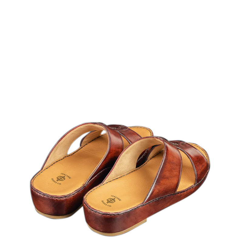 Luxury Open Toe Comfort Arabic Burgundy Sandal