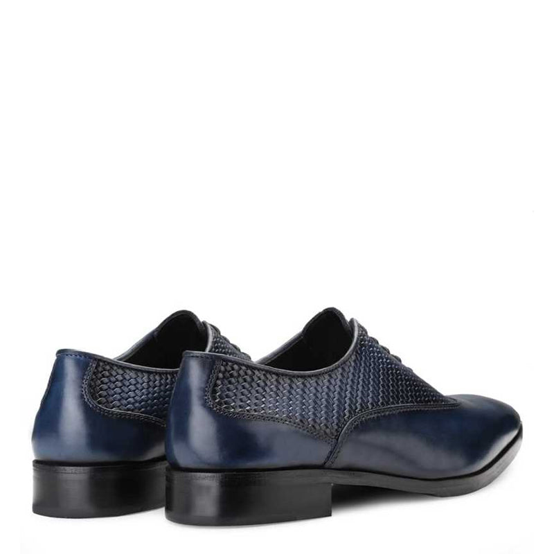 Stylish Pure Leather Dual Textured Oxford Shoes