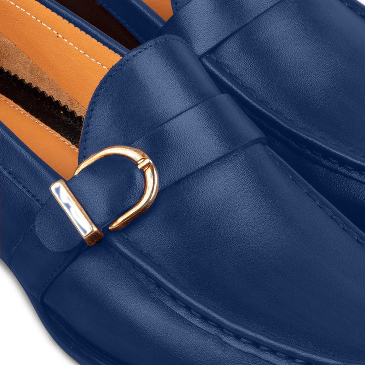 Enzo Blue Single Monk Strap Shoe