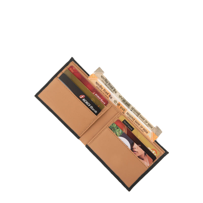 Croc Leather Bifold Yellow Wallet