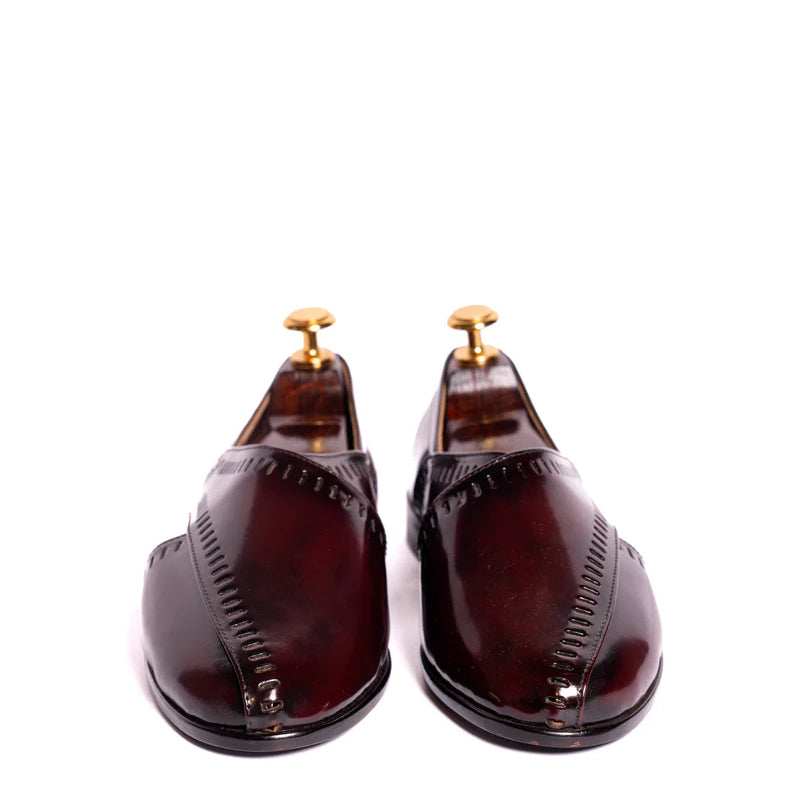 Classic Design Cross Strap Peshawari Cherry Sandal