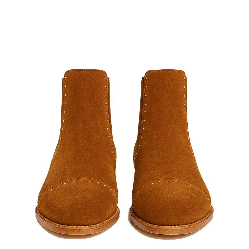 Men's Chelsea Spike Cap Toe Ankle Boots