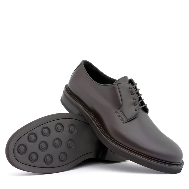 Premium Lace-Up Leather Derby Brown Shoe