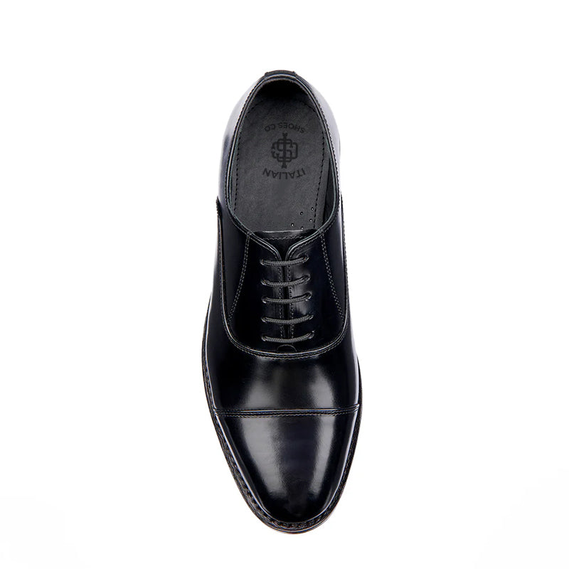 Classic Design Leather Cap-Toe Oxford Shoes