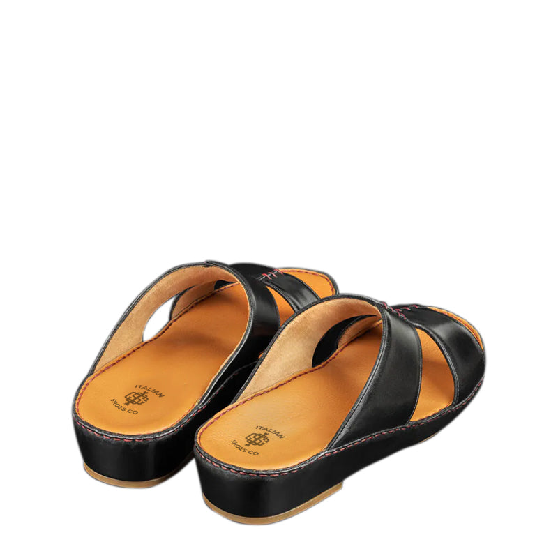 Handmade Open Toe Comfort Arabic Black Sandal