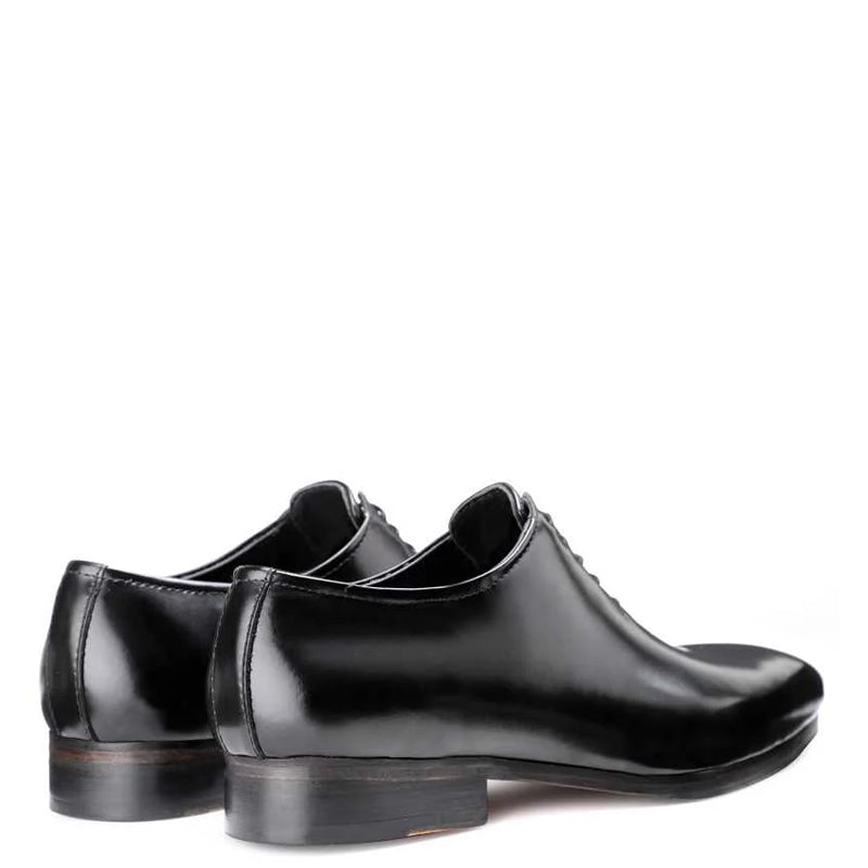 Patent Wholecut Shiny Leather Oxford Black Shoe