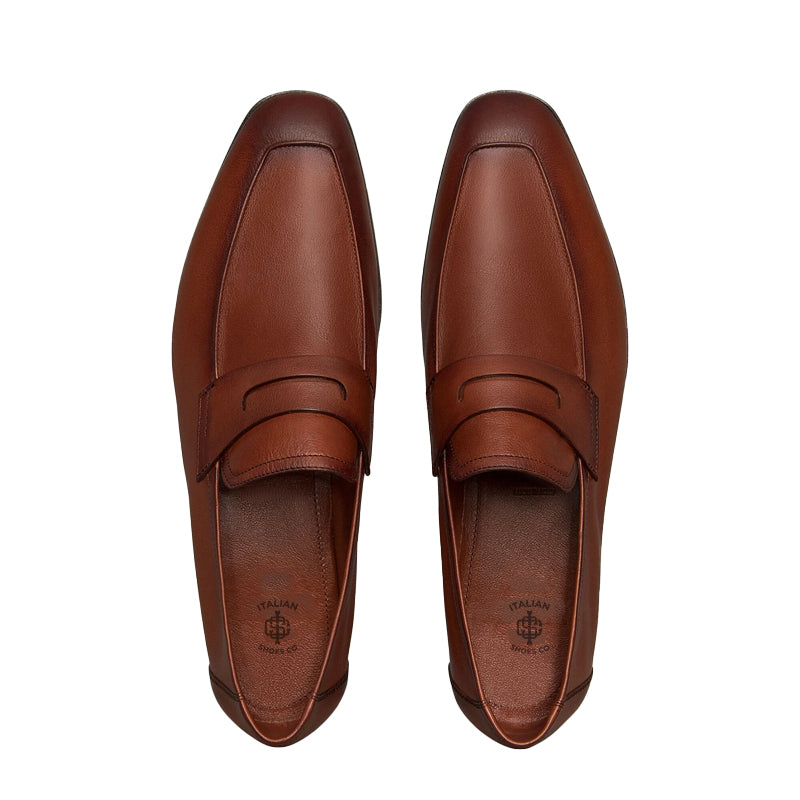 Plain Solid Leather Black Loafer For Men