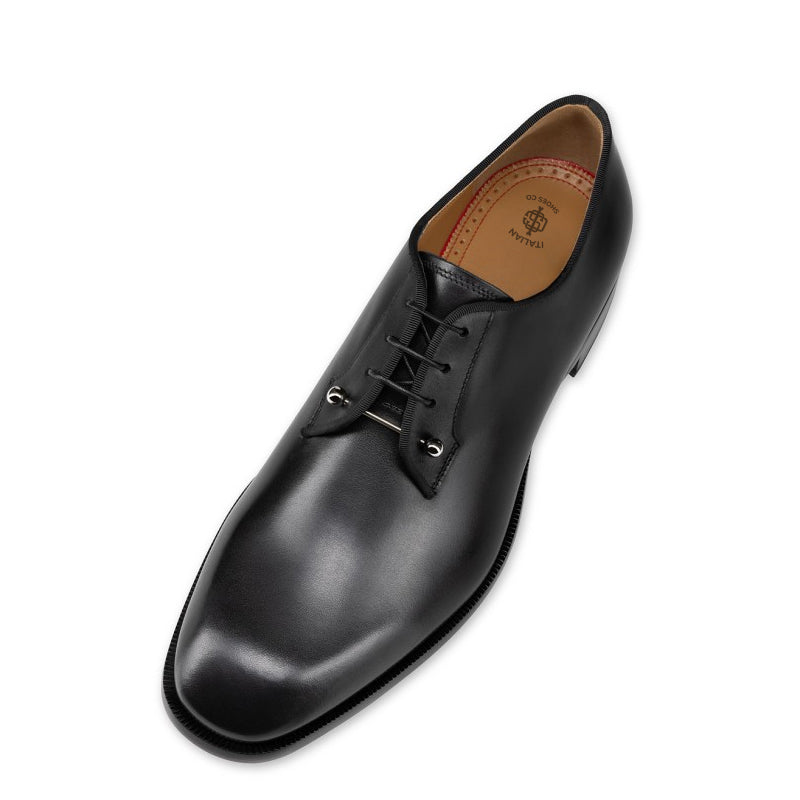 Plain Polished Pure Leather Formal Derby Shoes