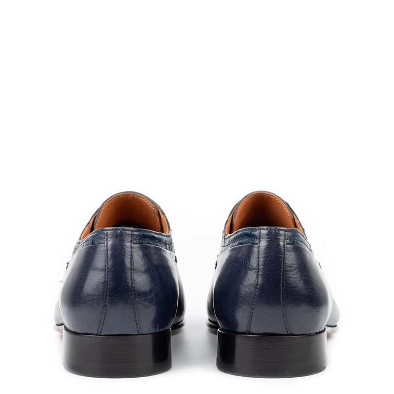 Classic Design Stylish Leather Oxford Shoe Blue