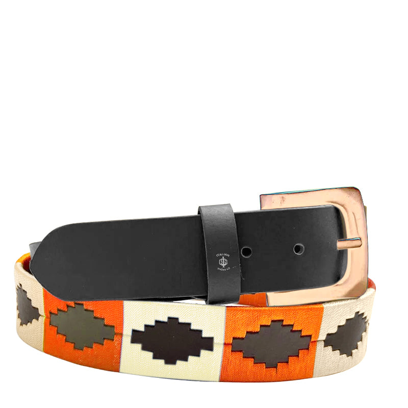 Stile Polo Leather Black Buckle Belt