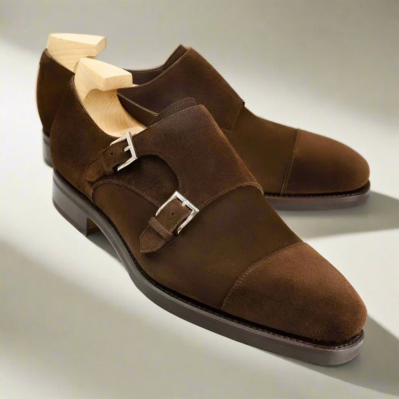 Carob Brown Double Monk Strap Carob Loafer