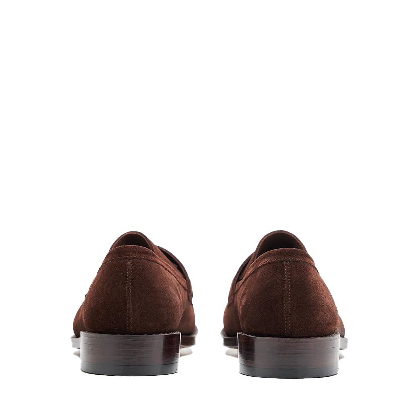 Penny Suede Leather Dark Brown Loafer For Men