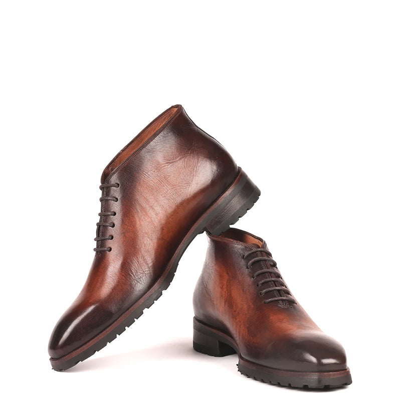 Men Custom Handmade Leather Ankle Boot Grey