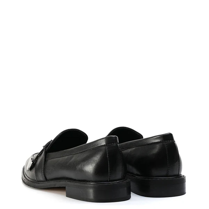 Men Slip-On  Polished Leather Formal Black Loafer
