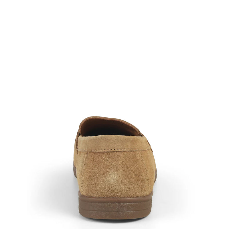 Men Suede Casual Leather Penny Tan Loafer