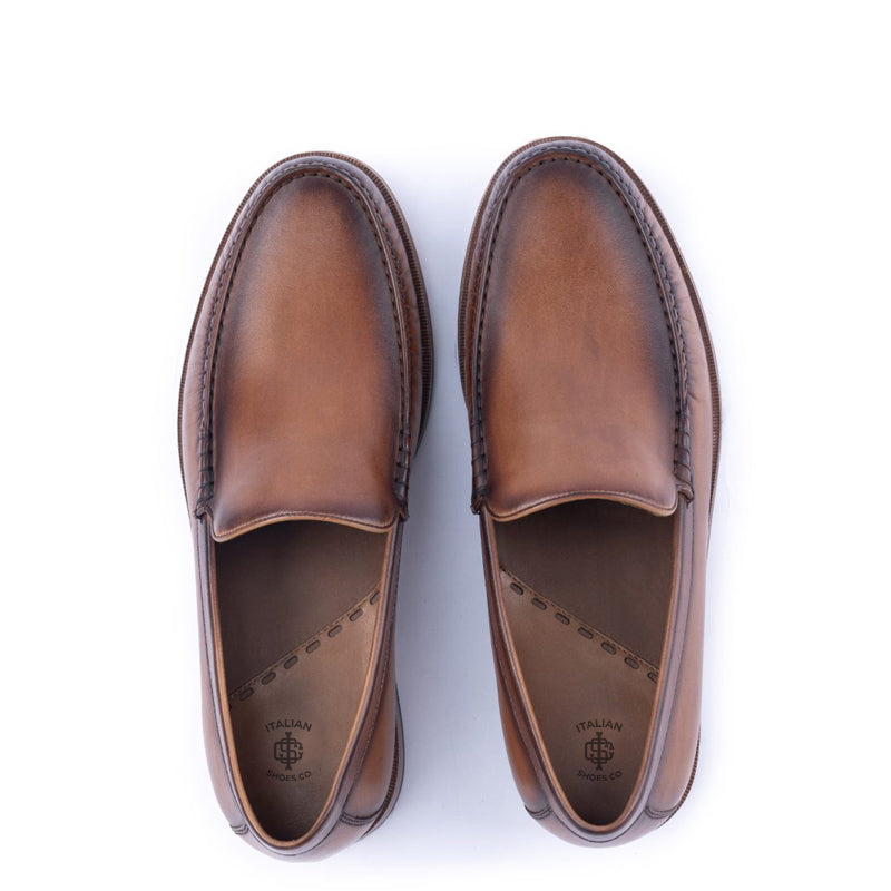 Premium Leather Semiformal Brown Slip-On Loafer