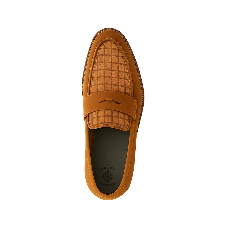 Suede Royale Leather Printed Blue Loafer