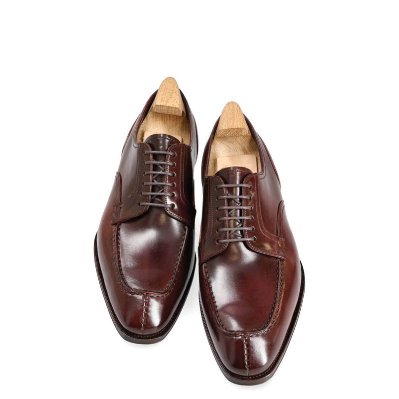 Classic Design Split Toe Leather Derby Shoe Burgundy