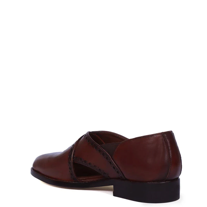 Classic Leather Handcrafted Peshawari Brown Sandal