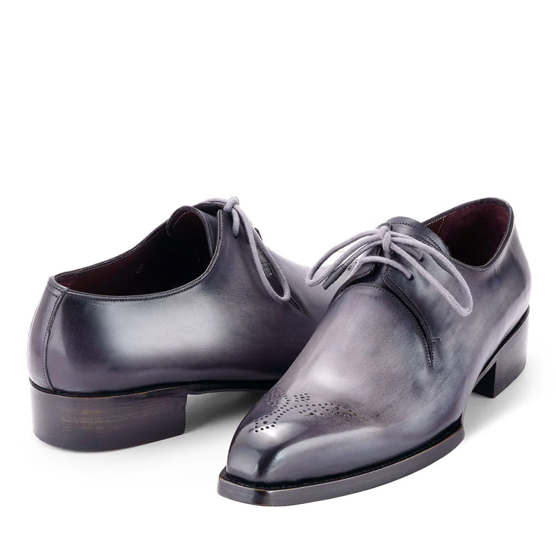 Leather Handmade Wingtip Derby Brown Shoe