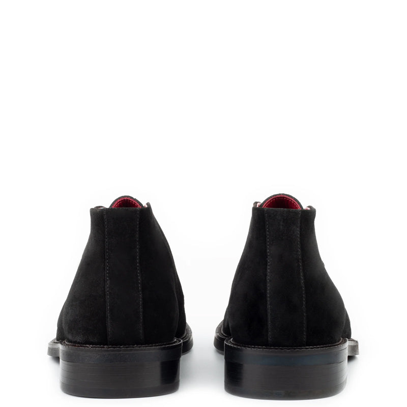 Men Mid-Top Solid Suede Leather Chukkas Boot Brown