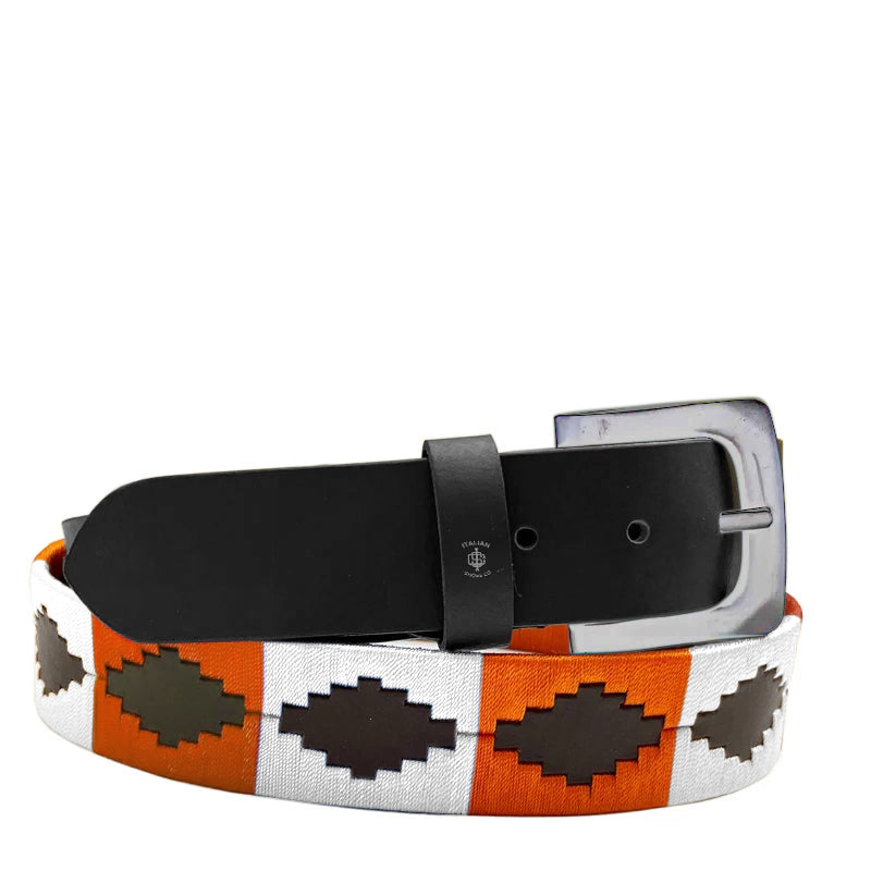 Men Stile Polo Handmade Black Buckle Belt