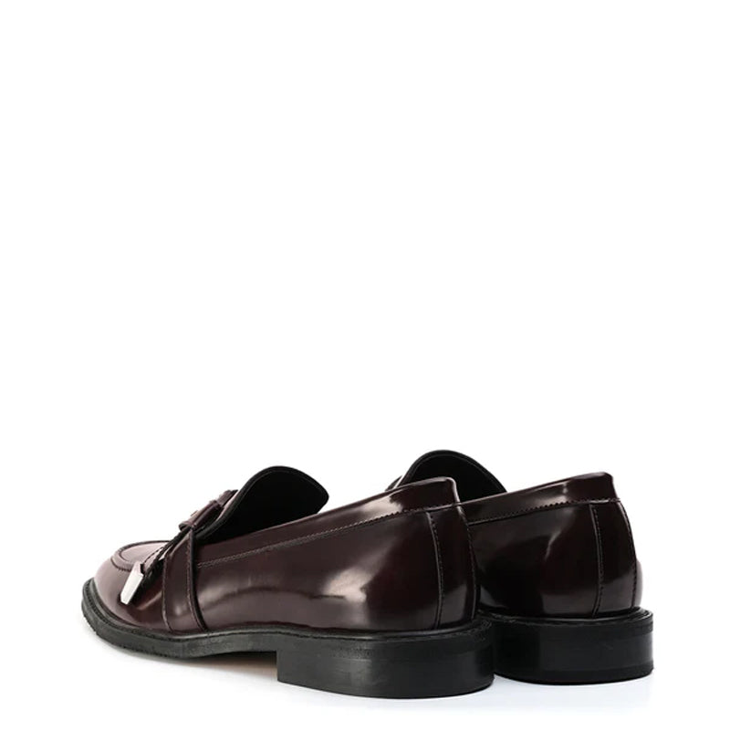 Men Slip-On  Polished Leather Formal Black Loafer