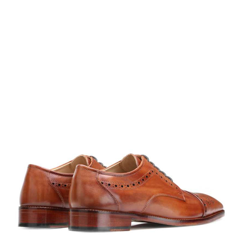 Classic Design Polished Leather Tan Derby Shoe