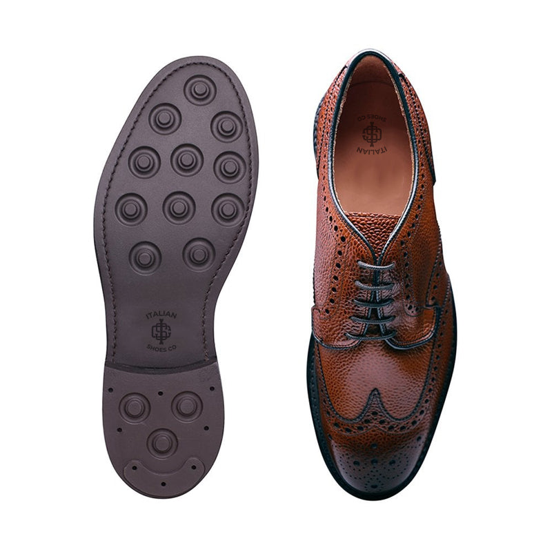 Men Handmade Leather Formal Derby Burgundy Shoe