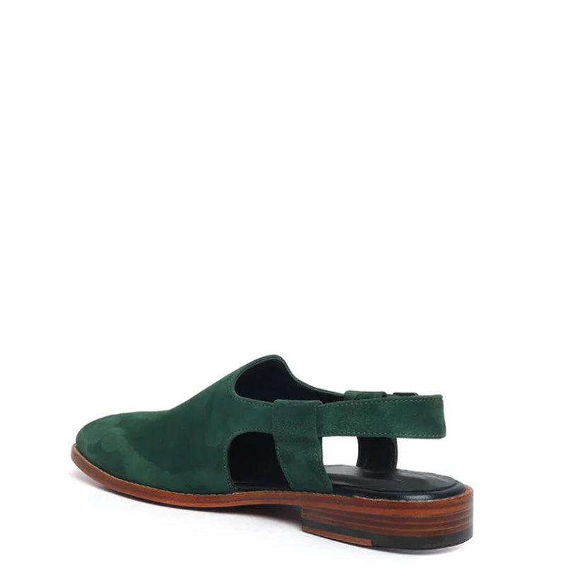 Suede Handmade Leather Peshawari Maroon Sandal