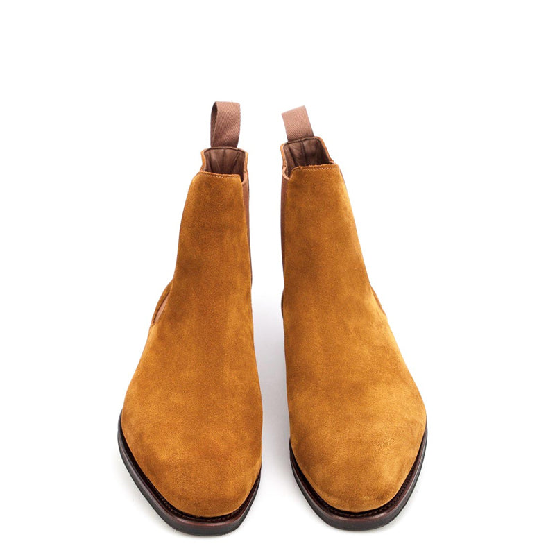 Men Luxury Suede Leather Chelsea Tan Boot