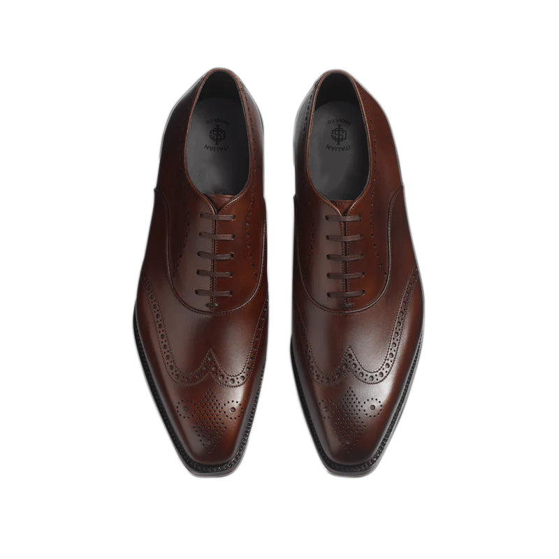 Polished Leather Classic Design Formal Oxford Shoes