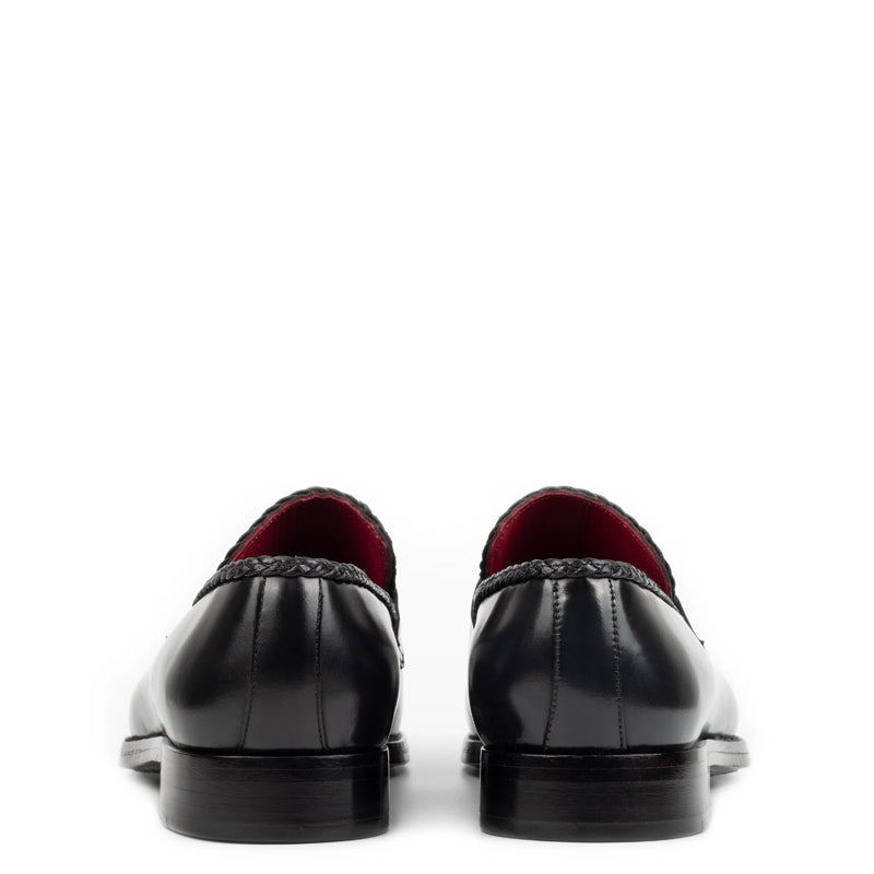 Claasic Design Plain Polished Leather Loafer Black