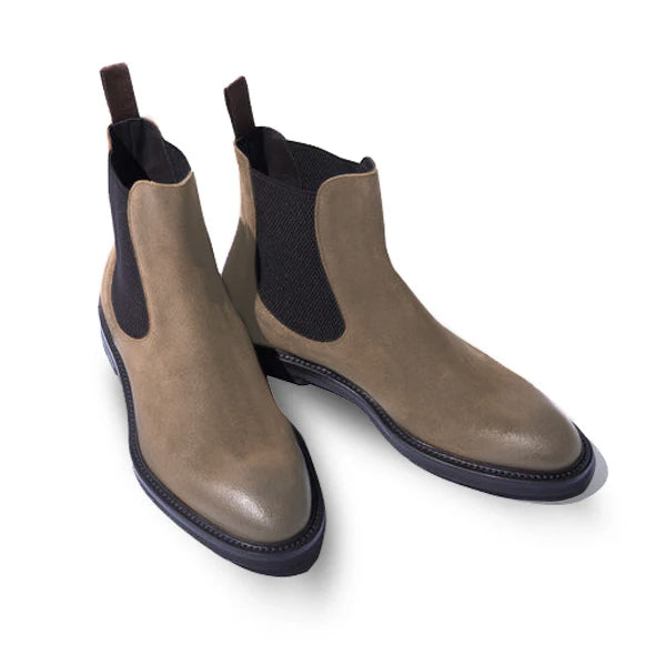 Classic Chelsea Suede Leather Boots