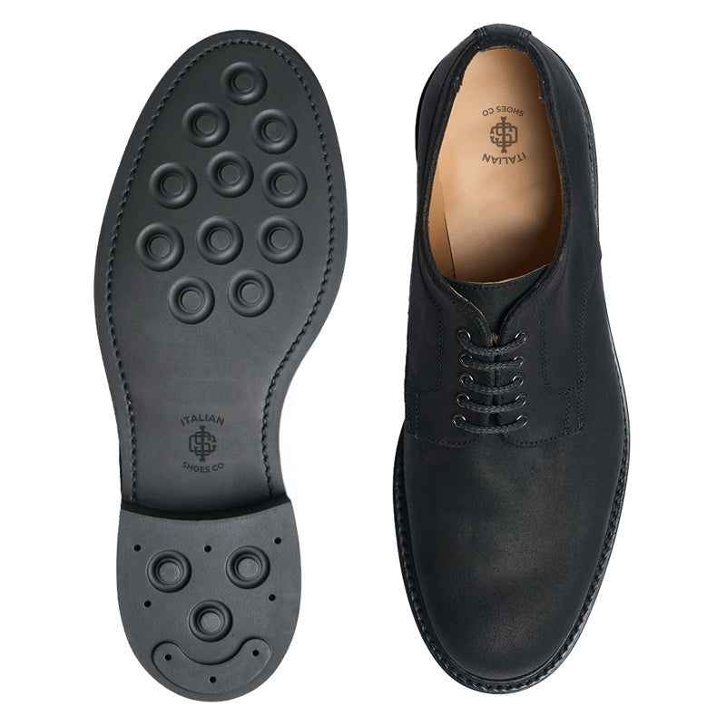 Premium Leather Formal Derby Black Shoes For Men