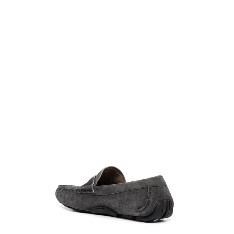 Gray Suede driving Loafers for Men