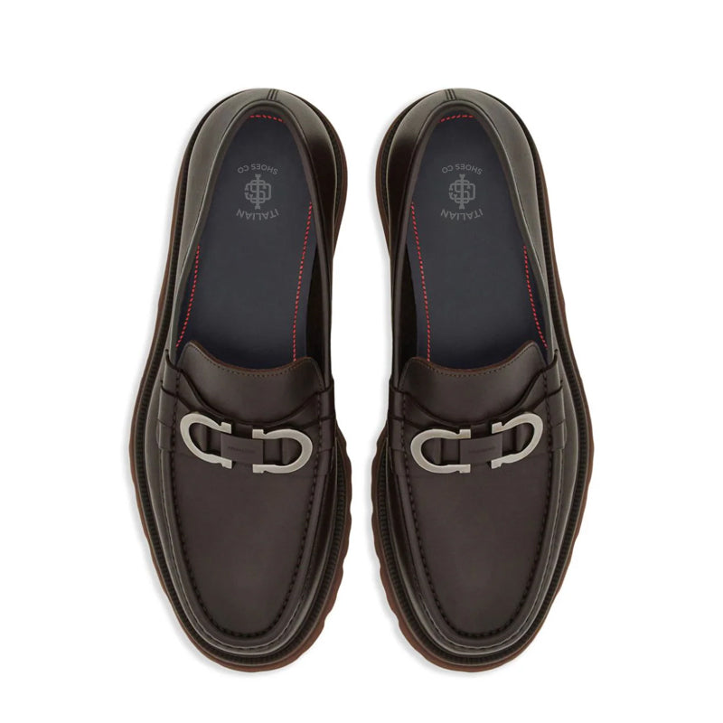 Lug Sole Leather Loafer